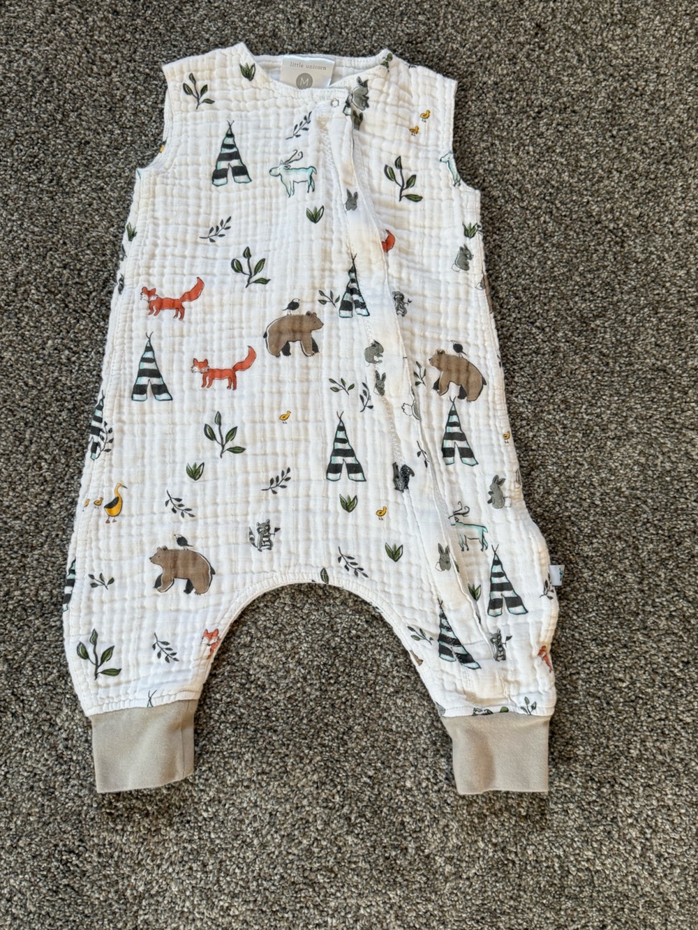 Little Unicorn Walking Sleep Sack Muslin Cotton Woodland Animal Camp 6-12 months